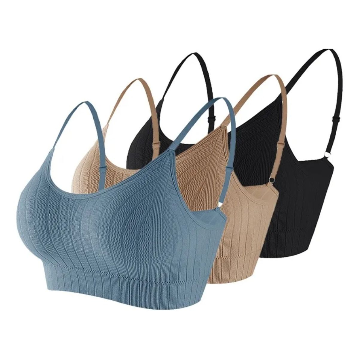 GIOIO - Brasier Push-up Sin Aro Ropa Interior 3 Unidades