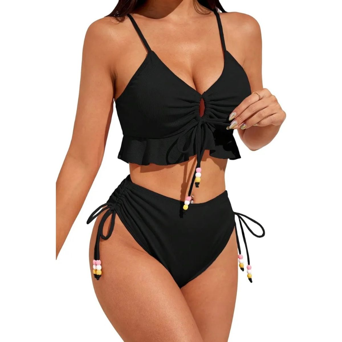 GIOIO - Bikini Sexy Con Volantes Para Mujer De Dos Piezas