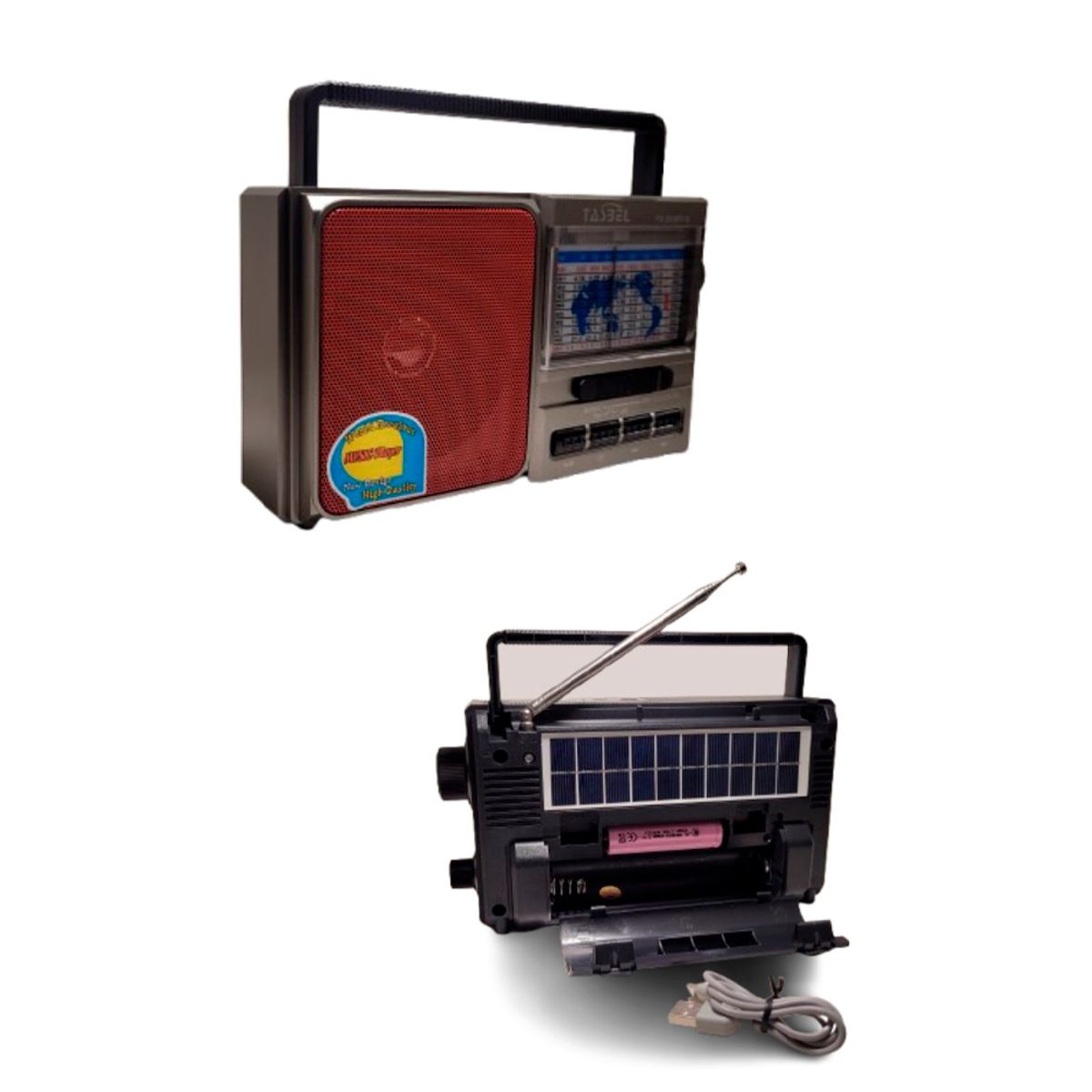 GENERICO - Radio Portátil Carga Solar O Pilas Emergencia Análoga