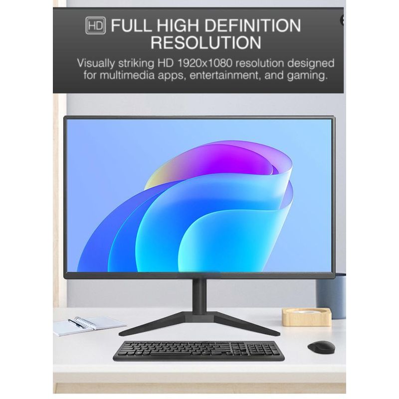 GENERICO - Monitor De Pc Para Oficina 24 Hd Display19201080 Hdmi Vga