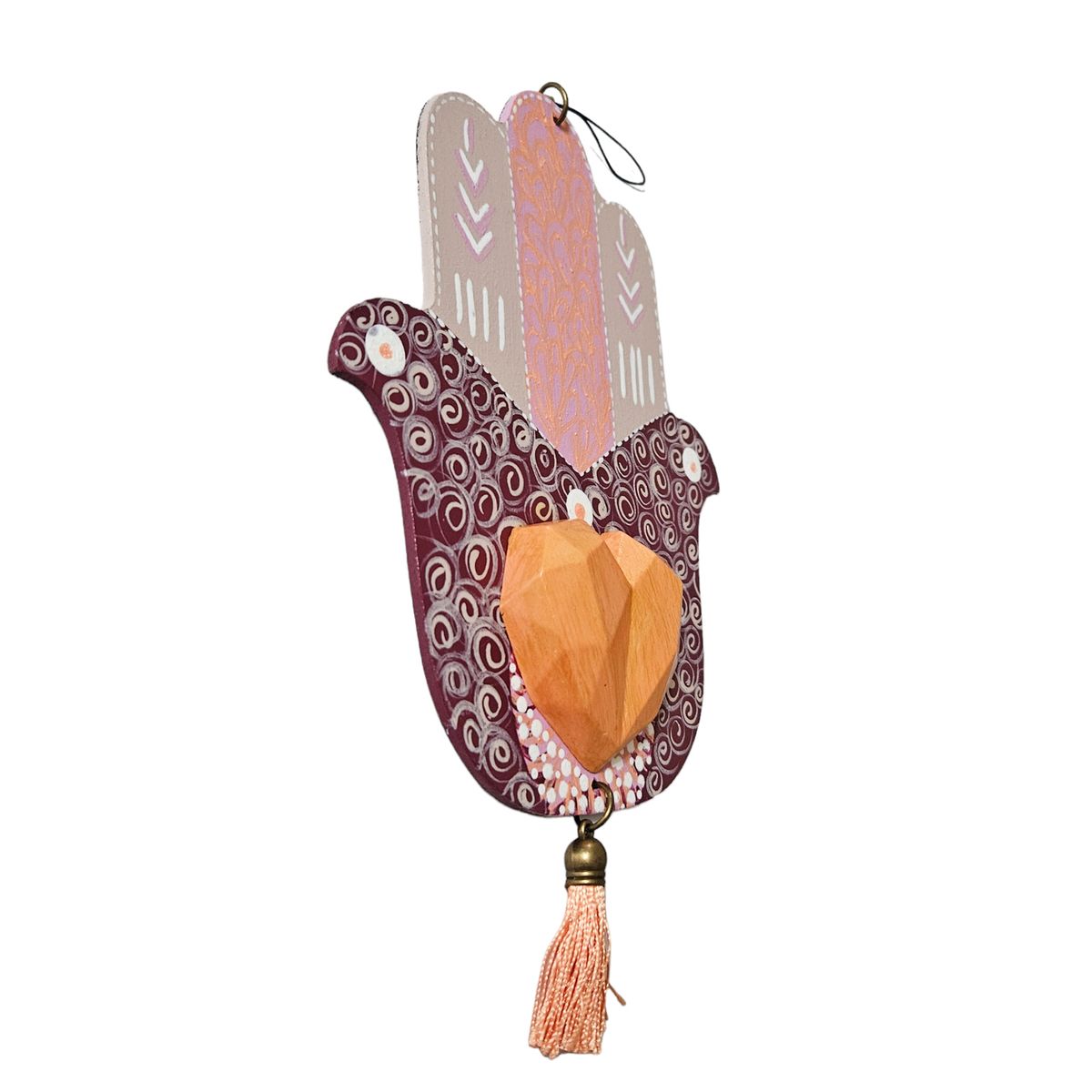 CREA TALLER - Mano de Fátima  Hamsa decorativa de madera