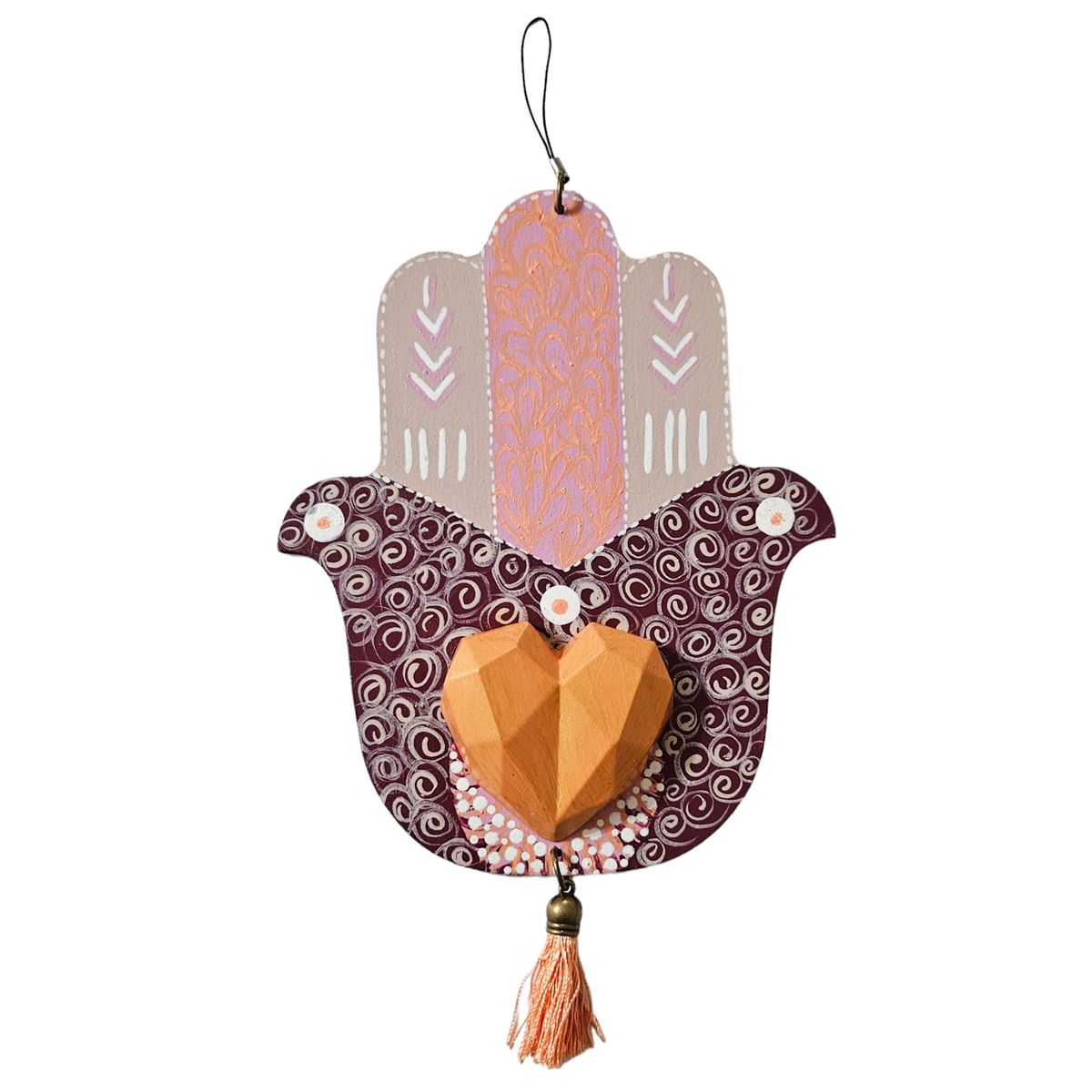 CREA TALLER - Mano de Fátima  Hamsa decorativa de madera