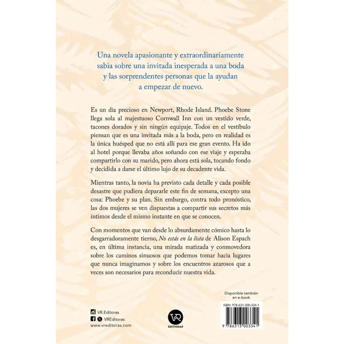 VERGARA Y RIBA - Libro NO ESTÁS EN LA LISTA - Editorial Vergara y Riba