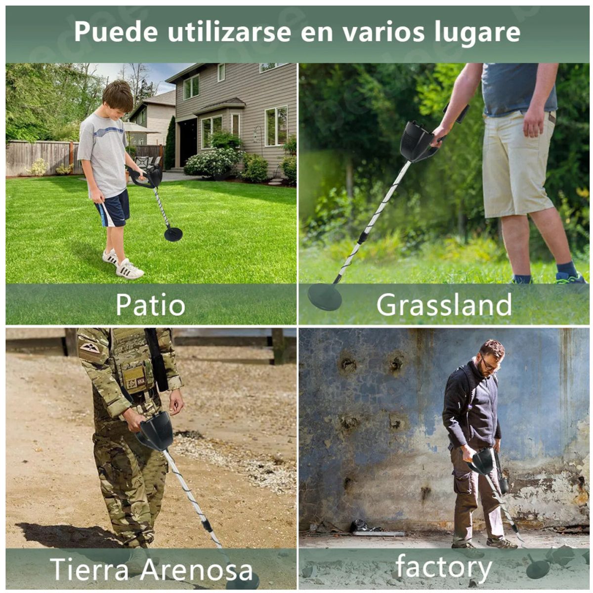 KUANGYE - Detector De Metales Subterráne Alta Precisión Batería Y Pala