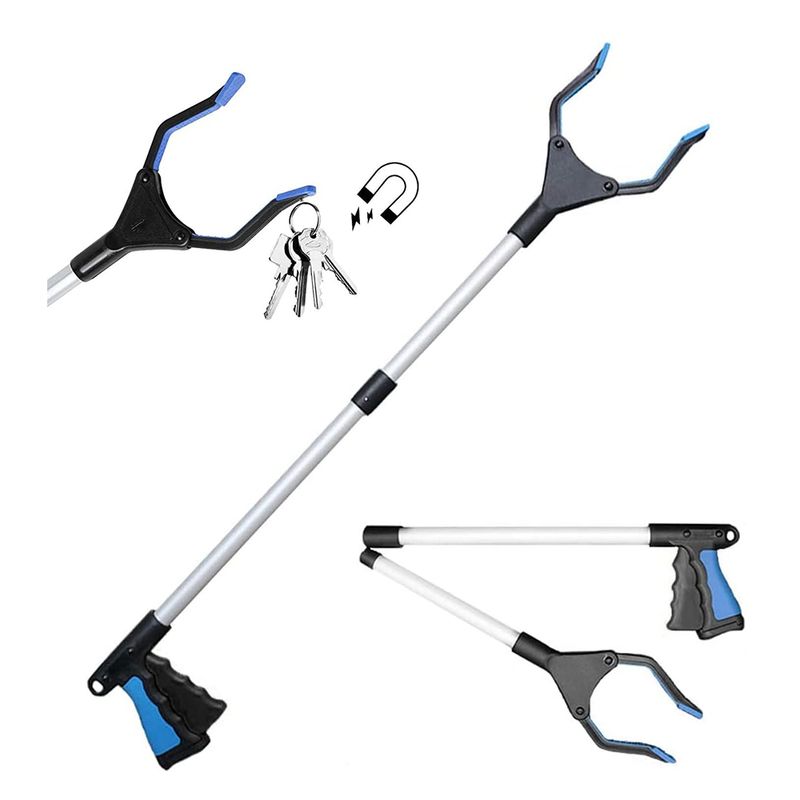 GENERICO - Bastón Con Pinza En Extremo Para Recoger Elementos Plegable
