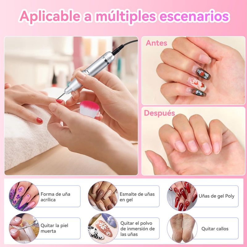 GENERICO - Pulidor De Uñas Profesional Portátil Con Pantalla Digital