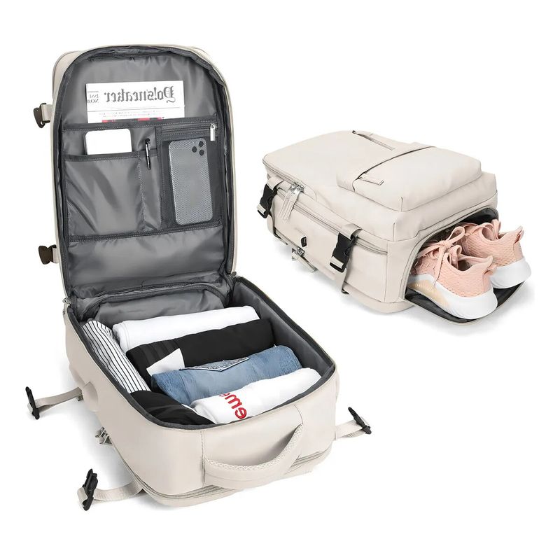 EINICIO - Mochila Viaje Genérica Large Travel Backpac Diseño Lisa 40L
