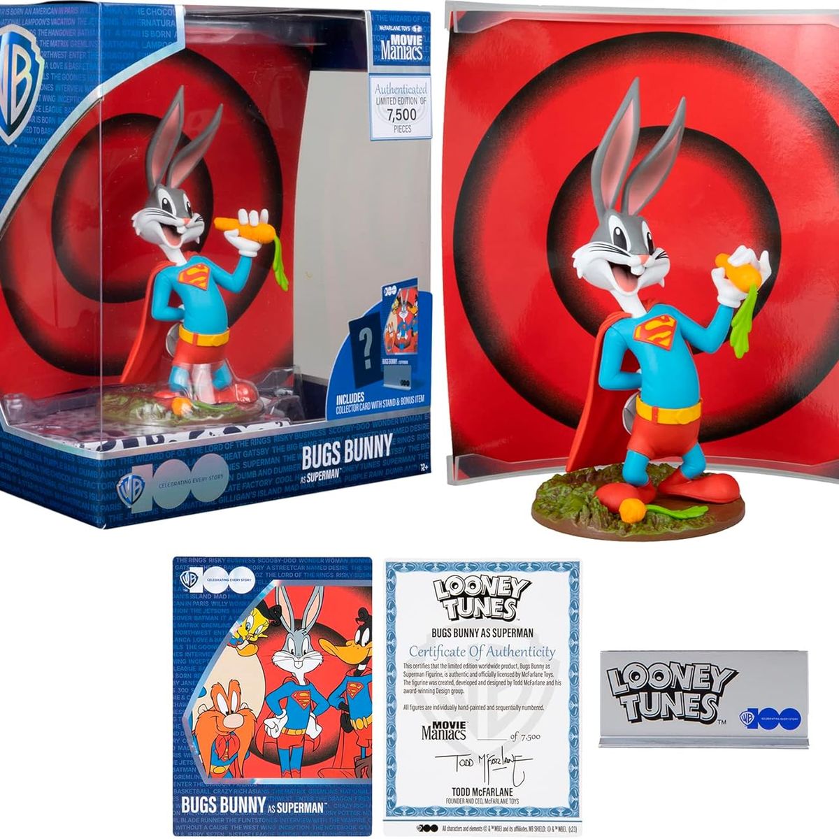 MCFARLANE TOYS - Movie Maniacs - Bugs Bunny Es Superman Looney Tunes