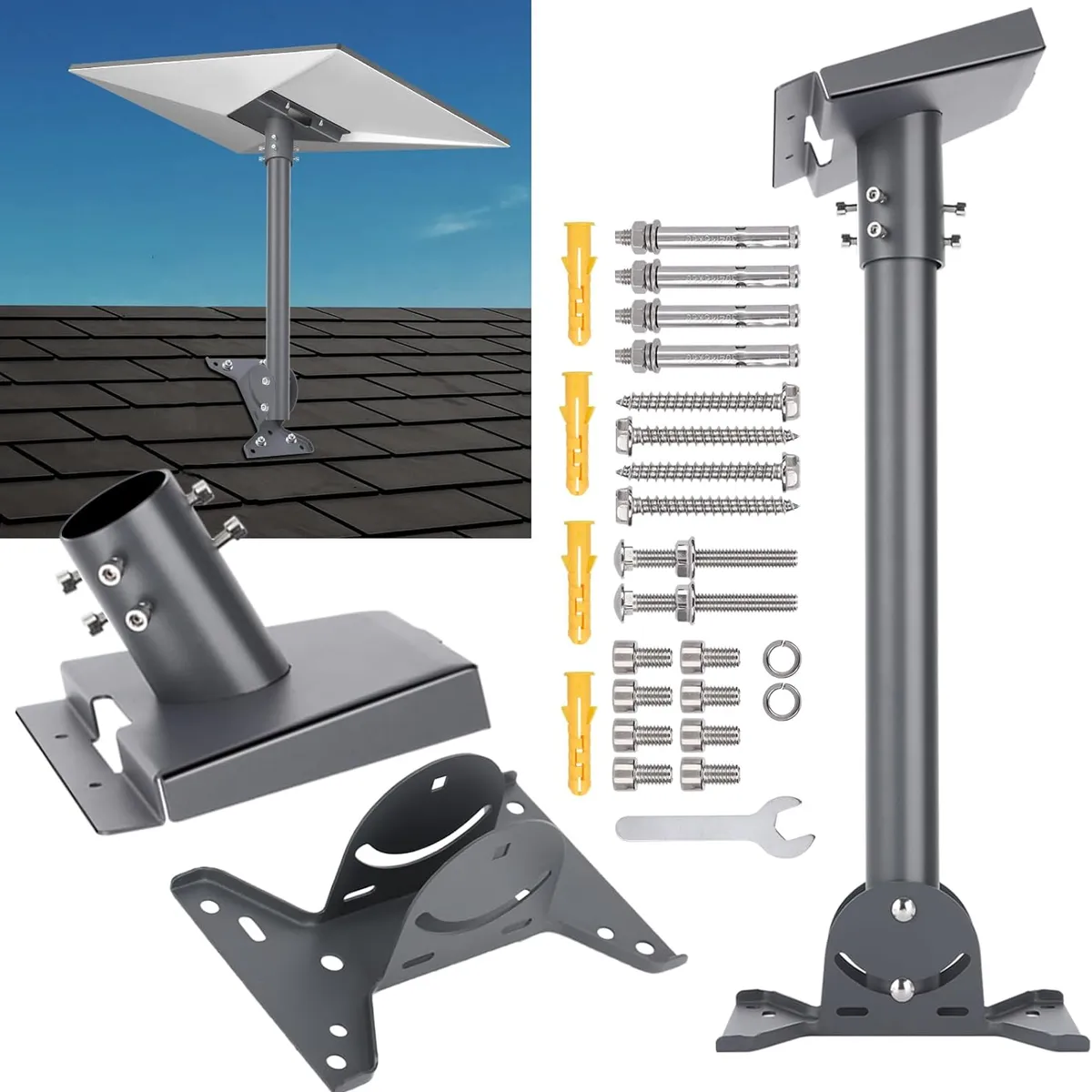 KUANGYE - Soporte Mástil Antena Para Starlink V3 V4 + Kit Instalación