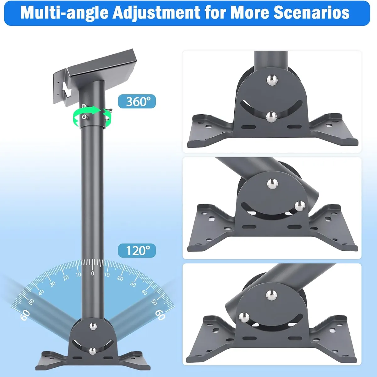KUANGYE - Soporte Mástil Antena Para Starlink V3 V4 + Kit Instalación