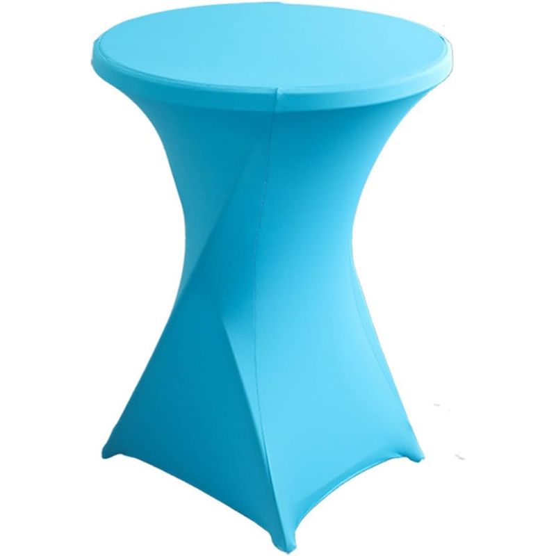 PUREPOWER - Funda Mantel Tela Spandex Redondo 80x110cm Evento Hogarútil-Azul