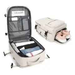 EINICIO - Mochila Viaje Genérica Large Travel Backpac Diseño 40L-Beige