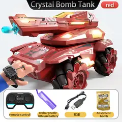 DANWEILE - Tanque de juguete con control remoto por gestos de 24 G Rojo