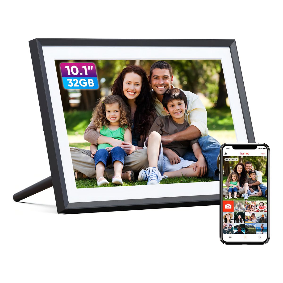 U BUY - Marco De Foto Digital Inteligente 10 Con Parlante Y App