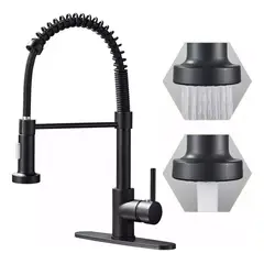 GENERICO - Grifo Monomando Fregadero Llave Mezcladora Para Cocina Negro