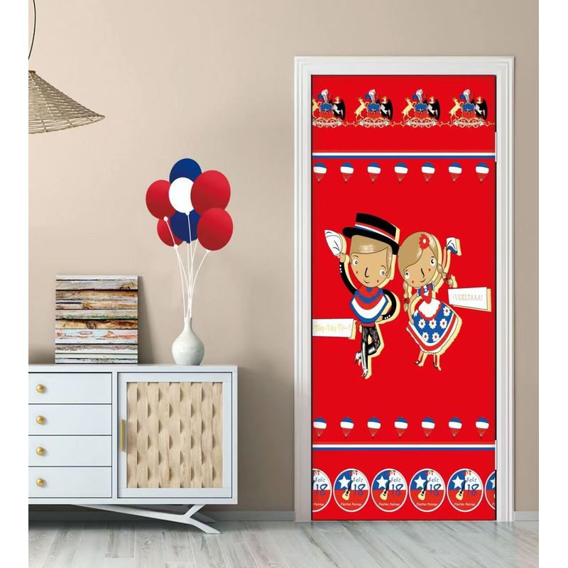 GENERICO - FUNDA PARA PUERTAS DE FIESTAS  PATRIAS BAILE MP