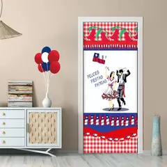 GENERICO - FUNDA PARA PUERTAS DE FIESTAS PATRIAS FELICES FIESTAS PATRIAS MP