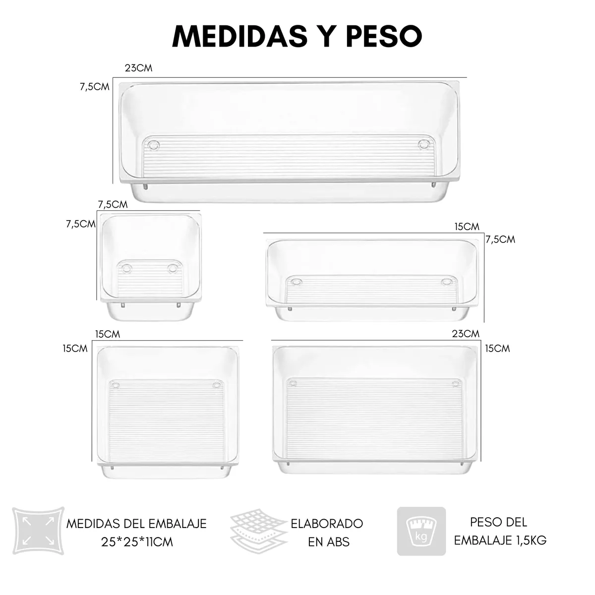 GENERICO - Juego De 16 Cajones De Escritorio Organizadores