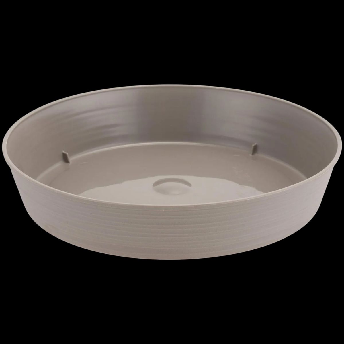 HERRERA MAISON - Pack X2 Plato Macetero Estilo Piedra Plastico Cm Taupe 27 Cm