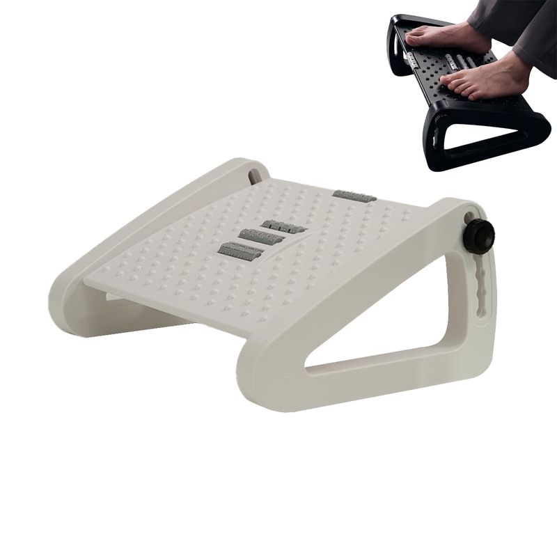 GENERICO - Reposapiés Ergo Life BS3C Blanco 39cm 6 Posiciones