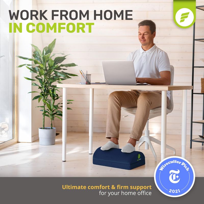 GENERICO - Apoya Pies ErgoFoam Navy 2en1 Compacto Alta Densidad