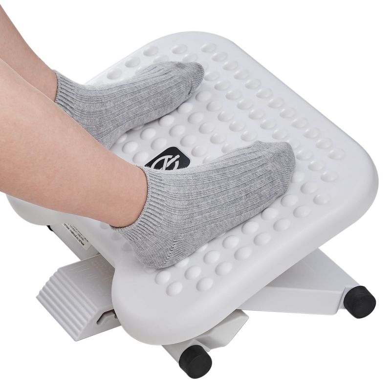 GENERICO - Descansa Pies HUANUO Blanco 18x13” Ajustable 3 Alturas