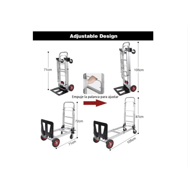 ESHOPANGIE - Carro De Carga Plegable Tipo Yegua 120 Kilos