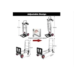 ESHOPANGIE - Carro De Carga Plegable Tipo Yegua 120 Kilos