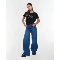 EFESIS - JEANS SELENA PALAZZO PINZA EN TRASERO - Azul