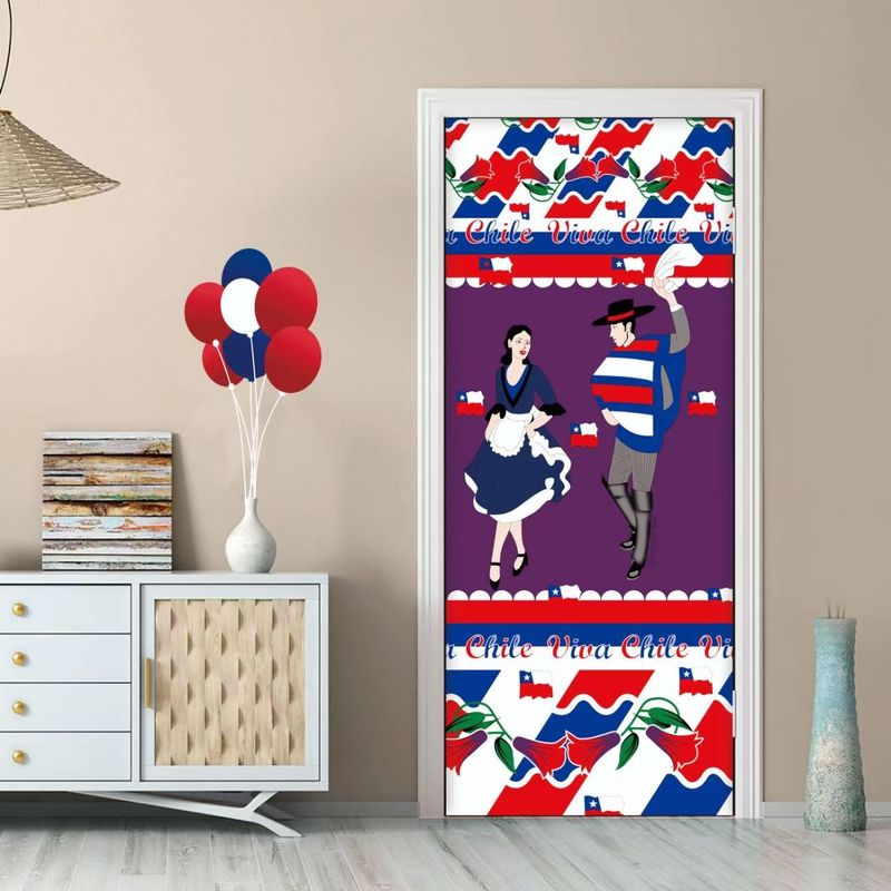 GENERICO - FUNDA DESMONTABLE PARA PUERTAS DISEÑO VOLETA  FIESTAS PATRIAS MP