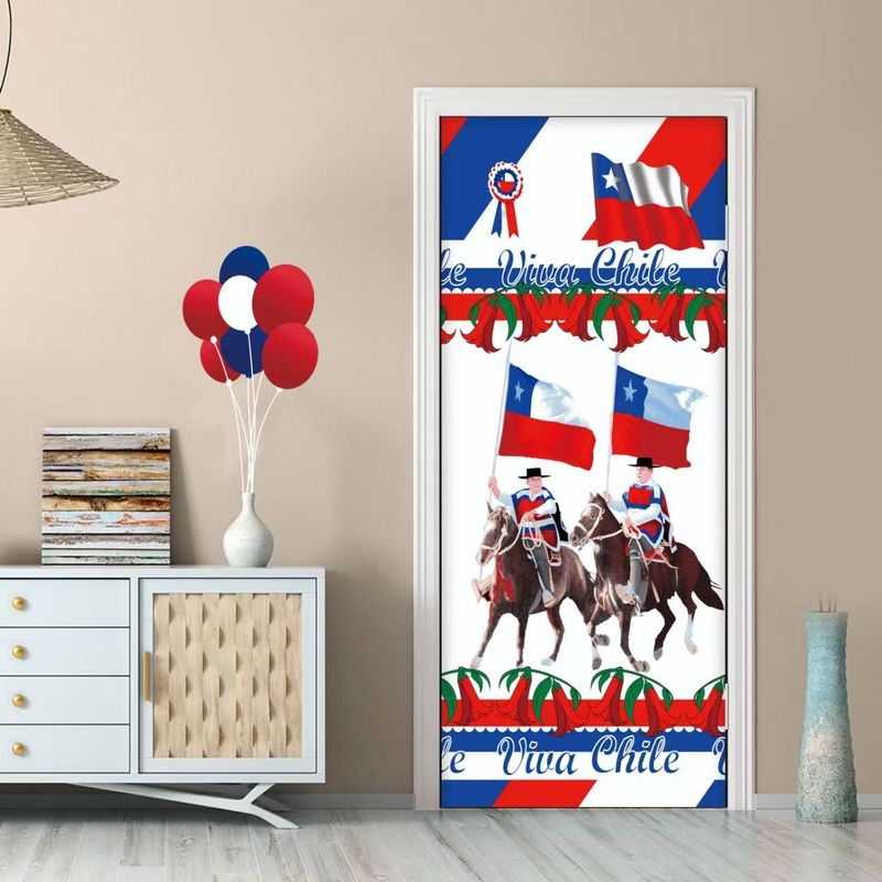 GENERICO - FUNDA DESMONTABLE PARA PUERTAS DISEÑO FIESTAS PATRIAS CABALLO  MP