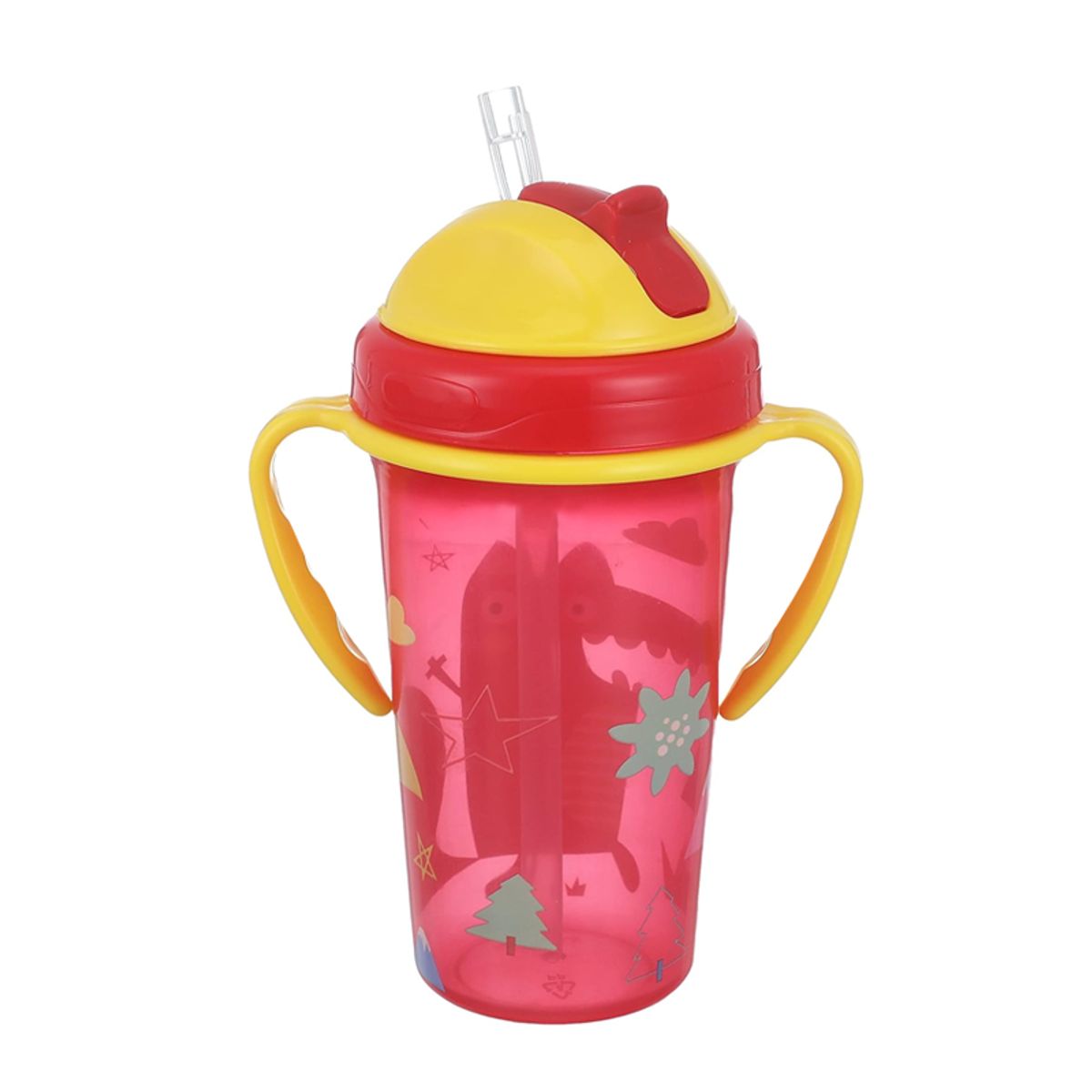 GENERICO - Taza Antiderrame Vaso con Bombilla y Manilla Niños