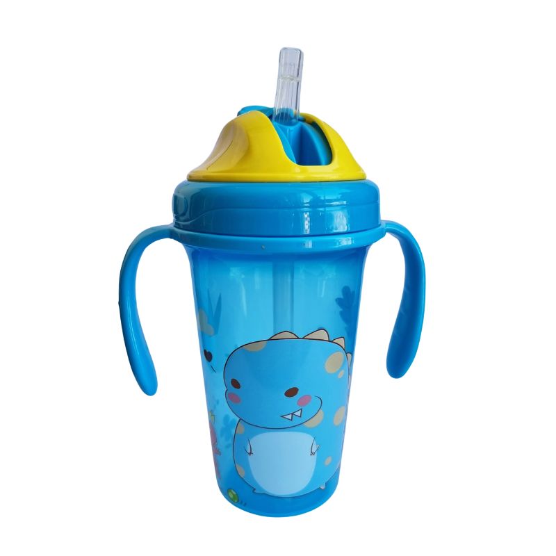 GENERICO - Taza Antiderrame Vaso con Bombilla y Manilla Niños