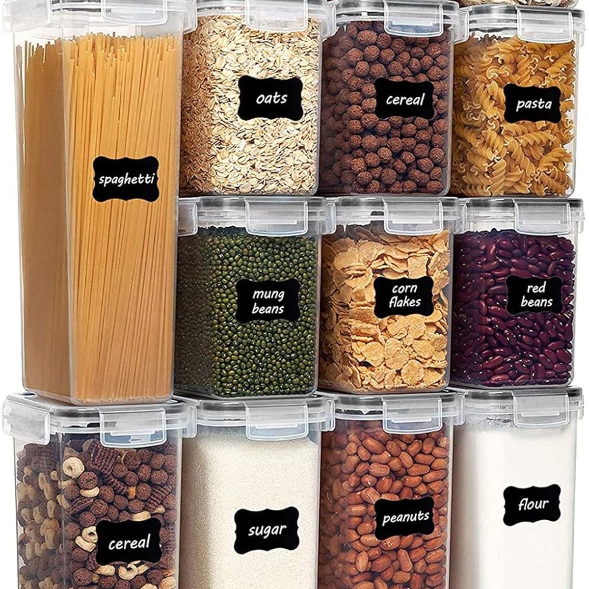 GENERICO - RECIPIENTES HERMÉTICOS PARA ALMACENAR ALIMENTOS SET DE 15 MP