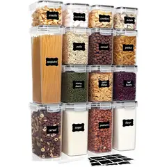 GENERICO - RECIPIENTES HERMÉTICOS PARA ALMACENAR ALIMENTOS SET DE 15 MP