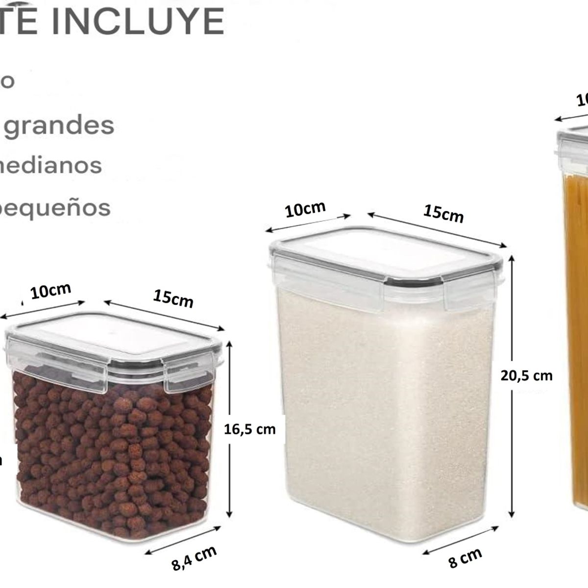 GENERICO - RECIPIENTES HERMÉTICOS PARA ALMACENAR ALIMENTOS SET DE 15 MP