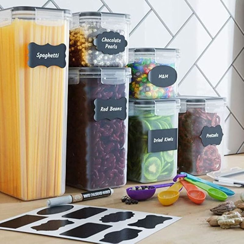 GENERICO - CONTENEDORES HERMÉTICOS PARA ALMACENAR ALIMENTOS SET DE 07 RECIPIENTES