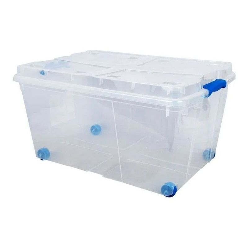 WENCO - Caja Organizadora 60 Litros Con Ruedas Wenco