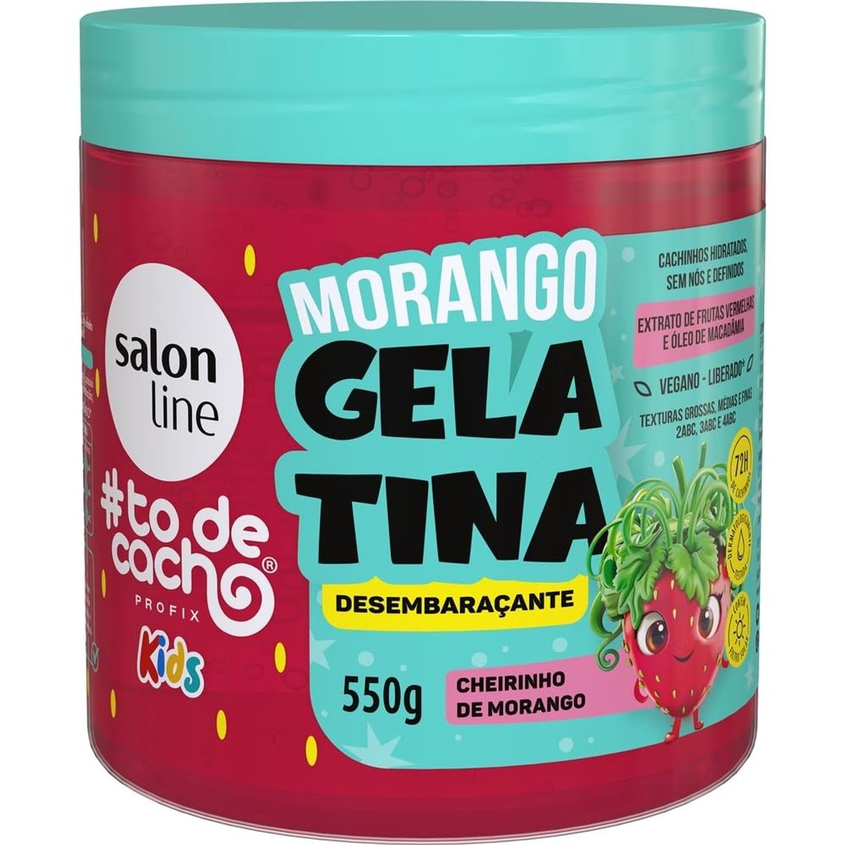 SALON LINE - GEL DESENREDANTE KIDS MORANGO 550 G SALON LINE