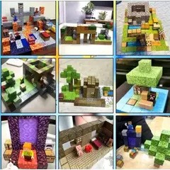 GENERICO - Juguete Magnético minecraft 100 bloques