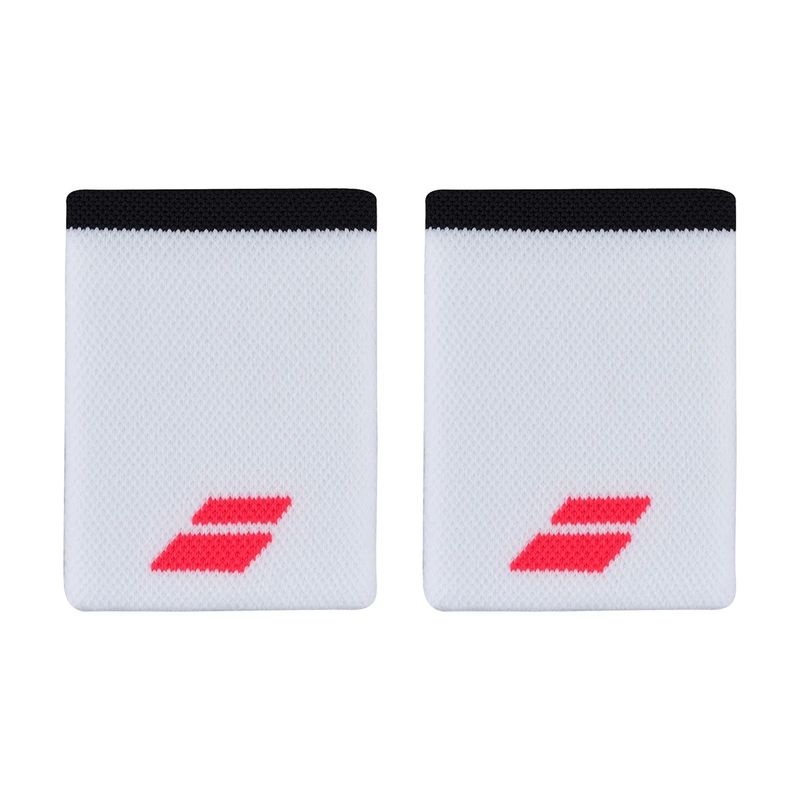 BABOLAT - Muñequera Babolat Jumbo Blanca Strike Red X2 Tenis Padel