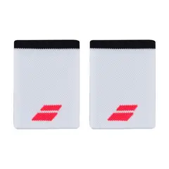 BABOLAT - Muñequera Jumbo Blanca Strike Red X2 Tenis Padel