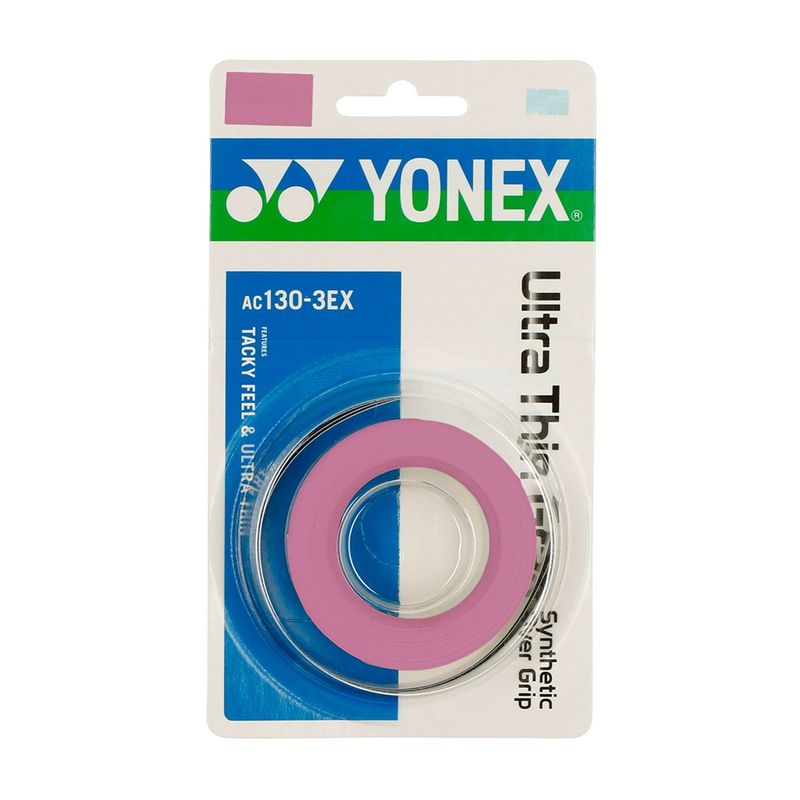 YONEX - Overgrip Yonex Ultra Thin Grap Rosa X3 Tenis Padel