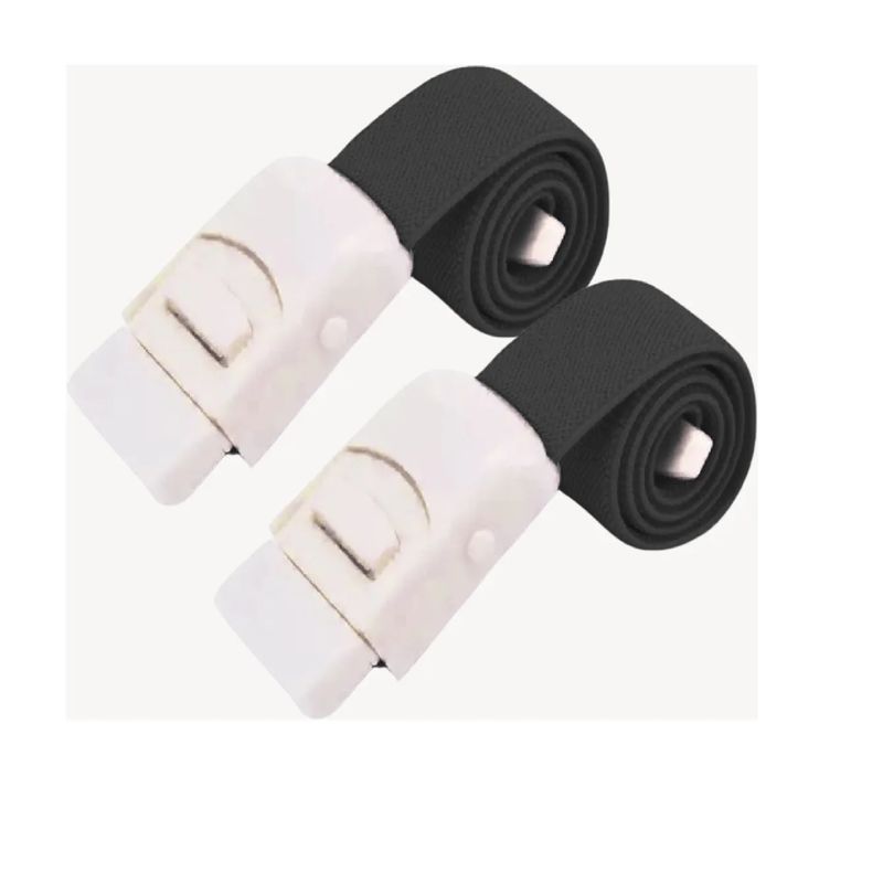 GENERICO - Torniquete Ligadura Elastico Hebilla Medicas Negro 2 Unids