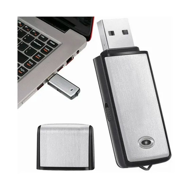 GENERICO - Micrófono Espía Grabadora De Voz Inalámbrico Usb 8 gb