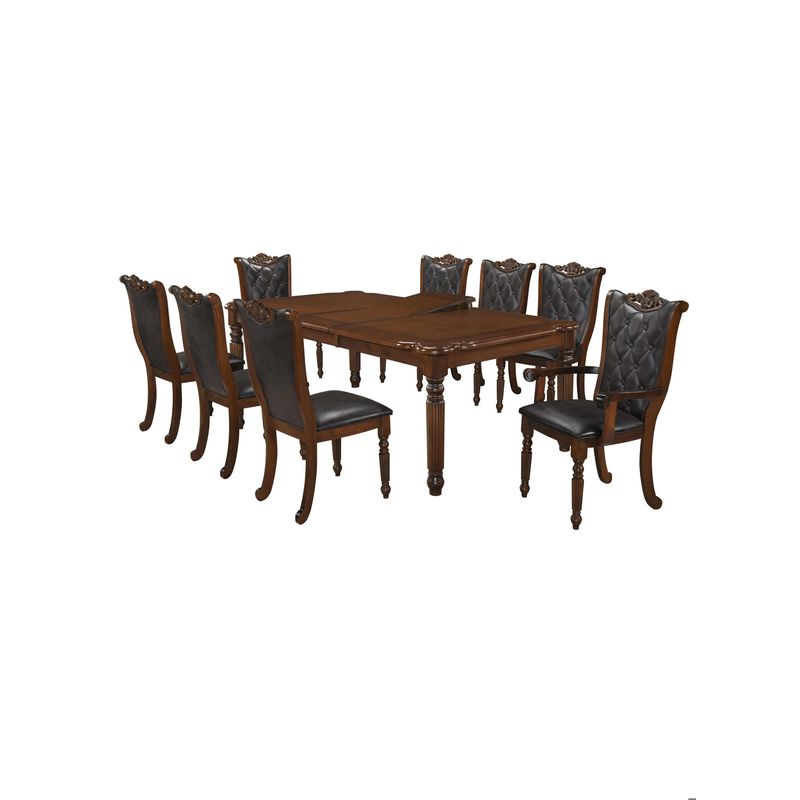 ECOMUSO - JUEGO DE COMEDOR ISABELLA 6 SILLAS + 2 SITIALES MESA CON EXTENCION