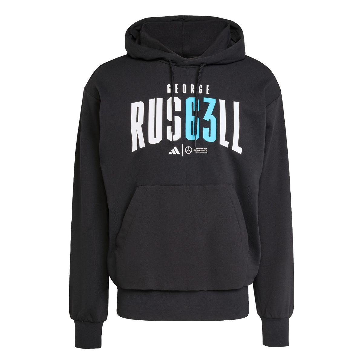ADIDAS - Polerón con capucha George Russell de la escudería de Fórmula Uno Mercedes - AMG Petronas