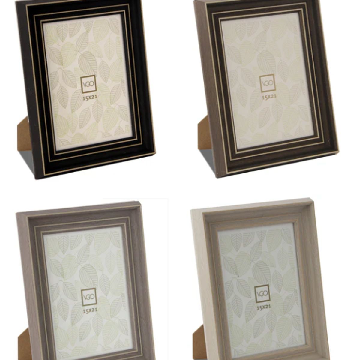 VGO - Marco símil madera café oscuro 15x20 combinado Vgo