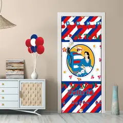 GENERICO - FUNDA DESMONTABLE PARA PUERTA DISEÑO FIESTAS PATRIAS BAILE