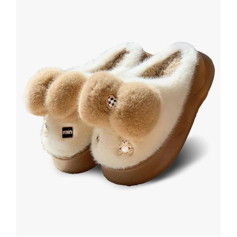 GENERICO - pantuflas con chiporro mujer anti deslizante A-62